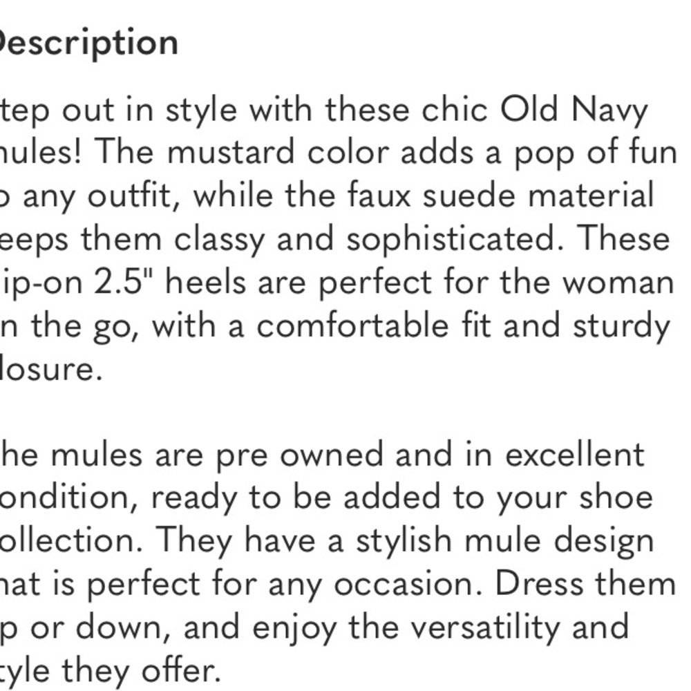 Old Navy Mustard Mules - Picture 6 of 6
